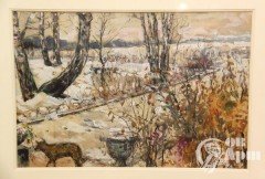 Акварель "Первый снег "